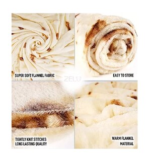 Foto 4 | Foto 4 | Manta de Franela BELUG Burrito de Doble Cara de Alta Calidad