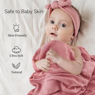 Foto 4 | Foto 4 | Manta Para Pañales Momcozy, Muselina, 120 X 120 Cm, Paquete De 4 Unidades, Rosa Y Azul - Venta Internacional.