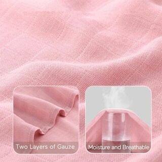 Foto 7 | Foto 7 | Manta Para Pañales Momcozy, Muselina, 120 X 120 Cm, Paquete De 4 Unidades, Rosa Y Azul - Venta Internacional.