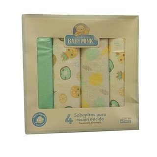 Foto 1 | Foto 1 | Sábana Recién Nacido Baby Mink Manta 4pz Blanco Piña