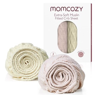 Foto 1 | Foto 1 | Sábanas Momcozy De Muselina Ajustables Para Cuna, 38 X 26 Cm, Paquete De 2 Unidades - Venta Internacional.