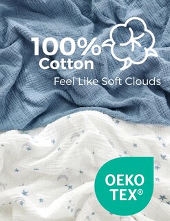 Foto 3 | Foto 3 | Sábanas para Cuna Momcozy 2 Unidades Azules - Venta Internacional