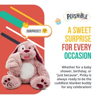Foto 4 | Foto 4 | Manta de Peluche Plushible Pinky Dog Para Bebés - Venta Internacional