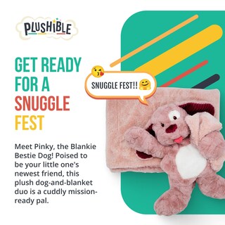 Foto 6 | Foto 6 | Manta de Peluche Plushible Pinky Dog Para Bebés - Venta Internacional