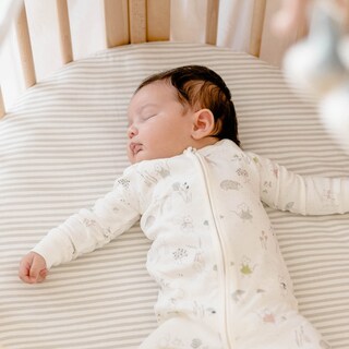 Foto 5 | Foto 5 | Sábana Bajera Ajustable Stokke Sleepi Pehr Stripes Away Pebbles De Algodón - Venta Internacional.