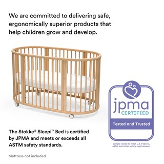 Foto 6 | Foto 6 | Sábana Bajera Ajustable Stokke Sleepi Pehr Stripes Away Pebbles De Algodón - Venta Internacional.