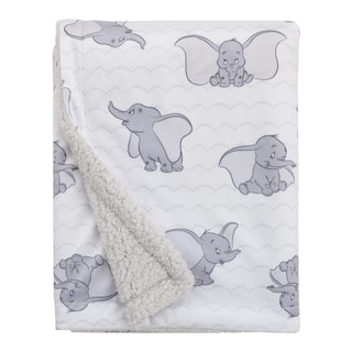 Foto 2 | Foto 2 | Manta Para Bebé Disney Dumbo Supersuave Blanco/gris, 76 X 102 Cm - Venta Internacional.