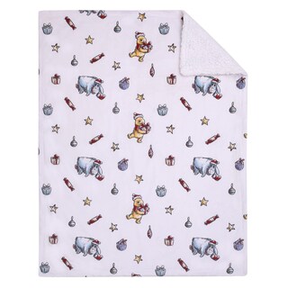 Foto 2 | Foto 2 | Manta Para Bebé Disney Con Winnie The Pooh Y Eeyore Christmas - Venta Internacional.