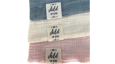 Foto 4 | Foto 4 | Manta De Seguridad Cross Lovey Blessing Christian Baby Blue - Venta Internacional.