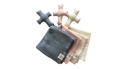 Foto 6 | Foto 6 | Manta De Seguridad Cross Lovey Blessing Christian Baby Blue - Venta Internacional.