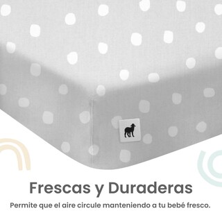 Foto 4 | Foto 4 | Set 2 Sábanas De Cajón Nap Baby Para Mini Colecho 50x90cm - Lunares