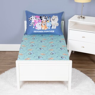 Foto 1 | Foto 1 | Juego De Sábanas Bluey Para Cama O Cuna Para Niños Pequeños, Color Verde - Venta Internacional.