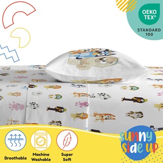 Foto 4 | Foto 4 | Juego De Sábanas Sunny Side Up Bluey & Friends Para Niños Pequeños, 3 Piezas - Venta Internacional.