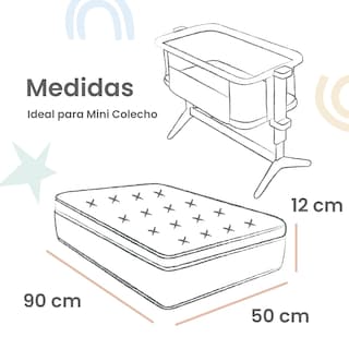 Foto 4 | Foto 4 | Juego De Blancos Para Mini Colecho 50x90 Cm Nap Baby Para Bebé (4 Piezas) - Arcoiris Love