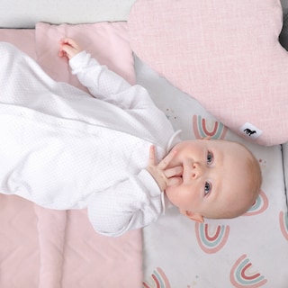 Foto 5 | Foto 5 | Juego De Blancos Para Mini Colecho 50x90 Cm Nap Baby Para Bebé (4 Piezas) - Arcoiris Love