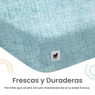 Foto 4 | Foto 4 | Juego De Blancos Para Colecho/corral 74x110 Cm Nap Baby Para Bebé (4 Piezas) - Azul Mar