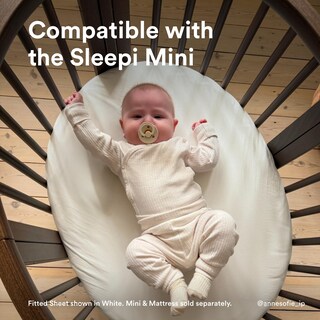 Foto 2 | Foto 2 | Sábana Bajera Ajustable Stokke Sleepi Mini V3 Flower Ecru  100% Algodón - Venta Internacional.