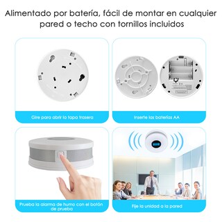 Foto 5 | Foto 5 | Detector/alarma Humo/ Monóxido Carbono para Hogar Oficina Escuela Sangkee H100064