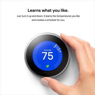 Foto 5 | Foto 5 | Termostato Inteligente Nest Learning De Tercera Generación Con Alexa, Negro Espejo - Venta Internacional.