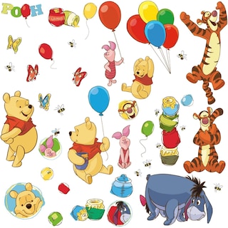 Foto 1 | Foto 1 | Vinilos Decorativos Disney Winnie The Pooh And Friends Roommates - Venta Internacional.