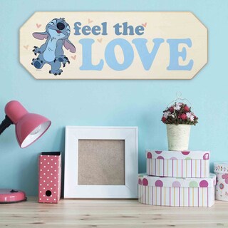 Foto 5 | Foto 5 | Decoración De Pared Open Road Brands Disney Lilo Y Stitch Wood - Venta Internacional.