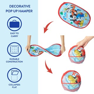 Foto 2 | Foto 2 | Cesta Plegable Idea Nuova Disney Mickey Mouse, 21,5 X 34 X 34 Cm - Venta Internacional.