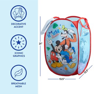 Foto 3 | Foto 3 | Cesta Plegable Idea Nuova Disney Mickey Mouse, 21,5 X 34 X 34 Cm - Venta Internacional.