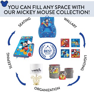 Foto 5 | Foto 5 | Cesta Plegable Idea Nuova Disney Mickey Mouse, 21,5 X 34 X 34 Cm - Venta Internacional.