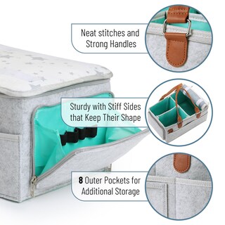 Foto 4 | Foto 4 | Organizador De Pañales Mr. Pen Baby Con Tapa De Fieltro Gris - Venta Internacional.