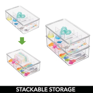 Foto 5 | Foto 5 | Contenedor Organizador De Almacenamiento Mdesign Apilable De 6 Secciones Paquete De 2 - Venta Internacional.