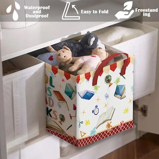 Foto 3 | Foto 3 | Cesta De Almacenamiento Runtoo Cool Para Libros De Lectura Para Niños Impermeable 40 X 30 X 30 Cm - Venta Internacional.