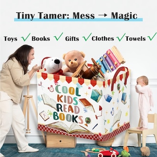 Foto 5 | Foto 5 | Cesta De Almacenamiento Runtoo Cool Para Libros De Lectura Para Niños Impermeable 40 X 30 X 30 Cm - Venta Internacional.