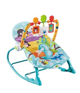 Foto 1 | Foto 1 | Rocker Silla Vibradora Mecedora De Bebe Musical Con Juegos Color Azul-verde Turquesa