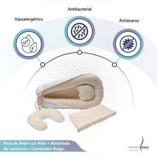 Foto 2 | Foto 2 | Pack De Bebé Con Nido + Almohada De Lactancia + Cambiado Beige