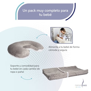 Foto 3 | Foto 3 | Pack De Bebé Con Nido + Almohada De Lactancia + Cambiado Gris
