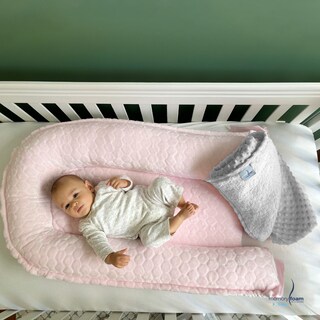 Foto 7 | Foto 7 | Nido Rosa Para Bebé + Cobija Gris De Fleece Para Bebé