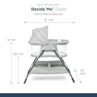 Foto 3 | Foto 3 | Cuna Para Bebé Baby Delight Beside Me Doze Deluxe Pebble Grey - Venta Internacional.