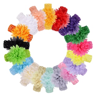 Foto 1 | Foto 1 | Diadema Elástica con Flores de Encaje 18 Colores para Niñas