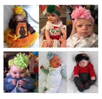 Foto 3 | Foto 3 | Diadema Elástica con Flores de Encaje 18 Colores para Niñas