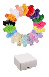 Foto 1 | Foto 1 | Diadema Elástica Con Flores De Encaje Para Niñas, 18 Colores