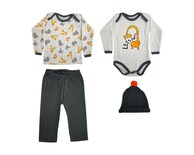 Conjunto Para Niño Colate Jirafa Gris Con Gorro