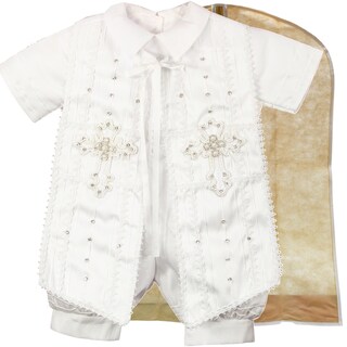 Foto 3 | Foto 3 | Traje Ropon Bautizo Niño + Kit Vela Trajecito Bebé Pablo Blanco