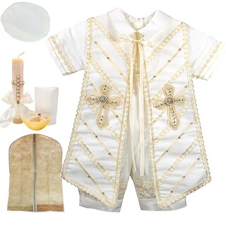 Foto 1 | Foto 1 | Traje Ropon Bautizo Niño + Kit Vela Trajecito Bebé Vaticano