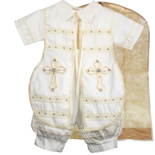 Foto 3 | Foto 3 | Traje Ropon Bautizo Niño + Kit Vela Trajecito Bebé Ivan Beige