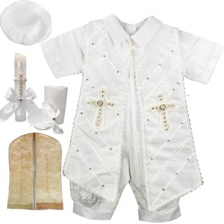 Foto 1 | Foto 1 | Traje Ropon Bautizo Niño + Kit Vela Trajecito Bebé Vaticano