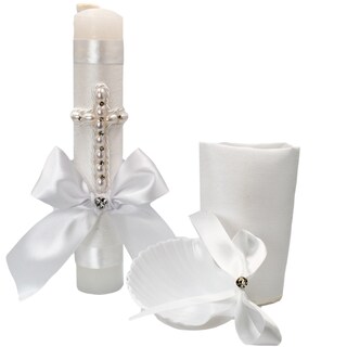 Foto 2 | Foto 2 | Traje Bautizo Niño Bombacho Ropón + Kit Vela + Boina Israel Blanco