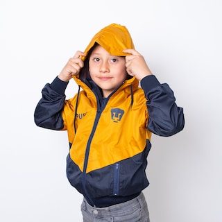 Foto 4 | Foto 4 | Chamarra Rompevientos Pumas Diseño Oficial en Oro y Azul Infantil