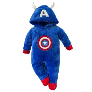 Foto 1 | Foto 1 | Mameluco Marvel con Gorro Bordado Capitán América color Azul