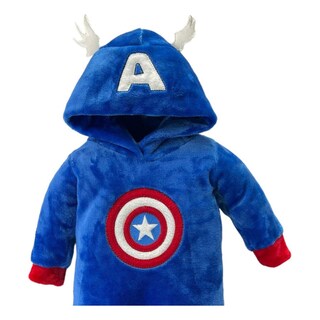 Foto 3 | Foto 3 | Mameluco Marvel con Gorro Bordado Capitán América color Azul
