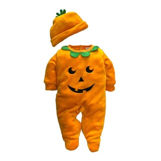 Foto 1 | Foto 1 | Mameluco Baby Kisses 0368-18 Halloween Calabaza Naranja con Gorro